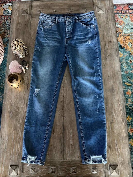 Risen Jeans Denim - Women’s RISEN Distressed Blue Denim Jeans